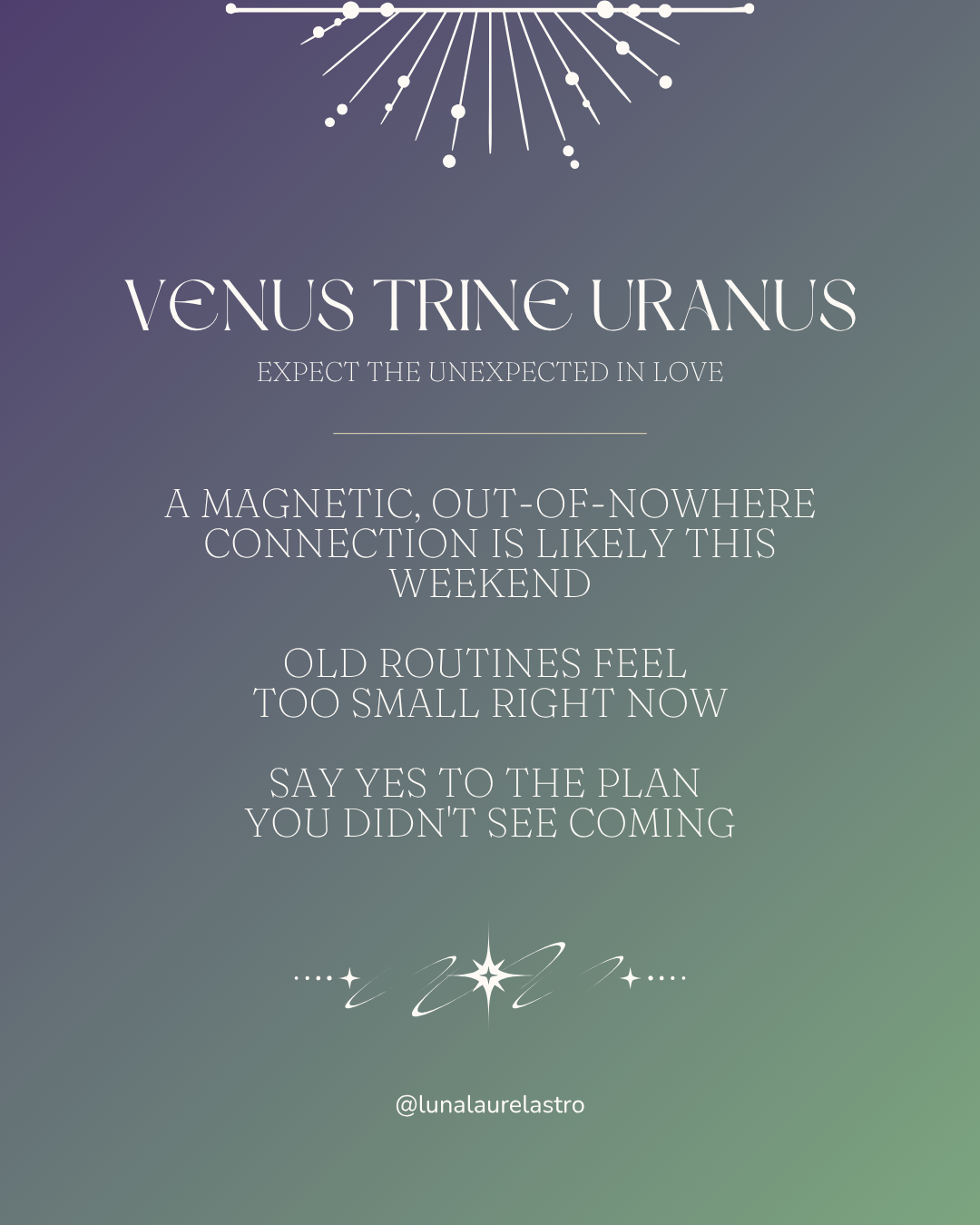 Venus and Uranus are trine today, and that combination rarely stays quiet.